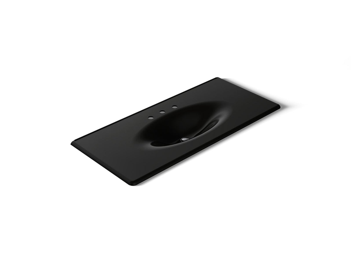 Iron/Impressions® 49" Enameled cast iron vanity top with integrated oval sink