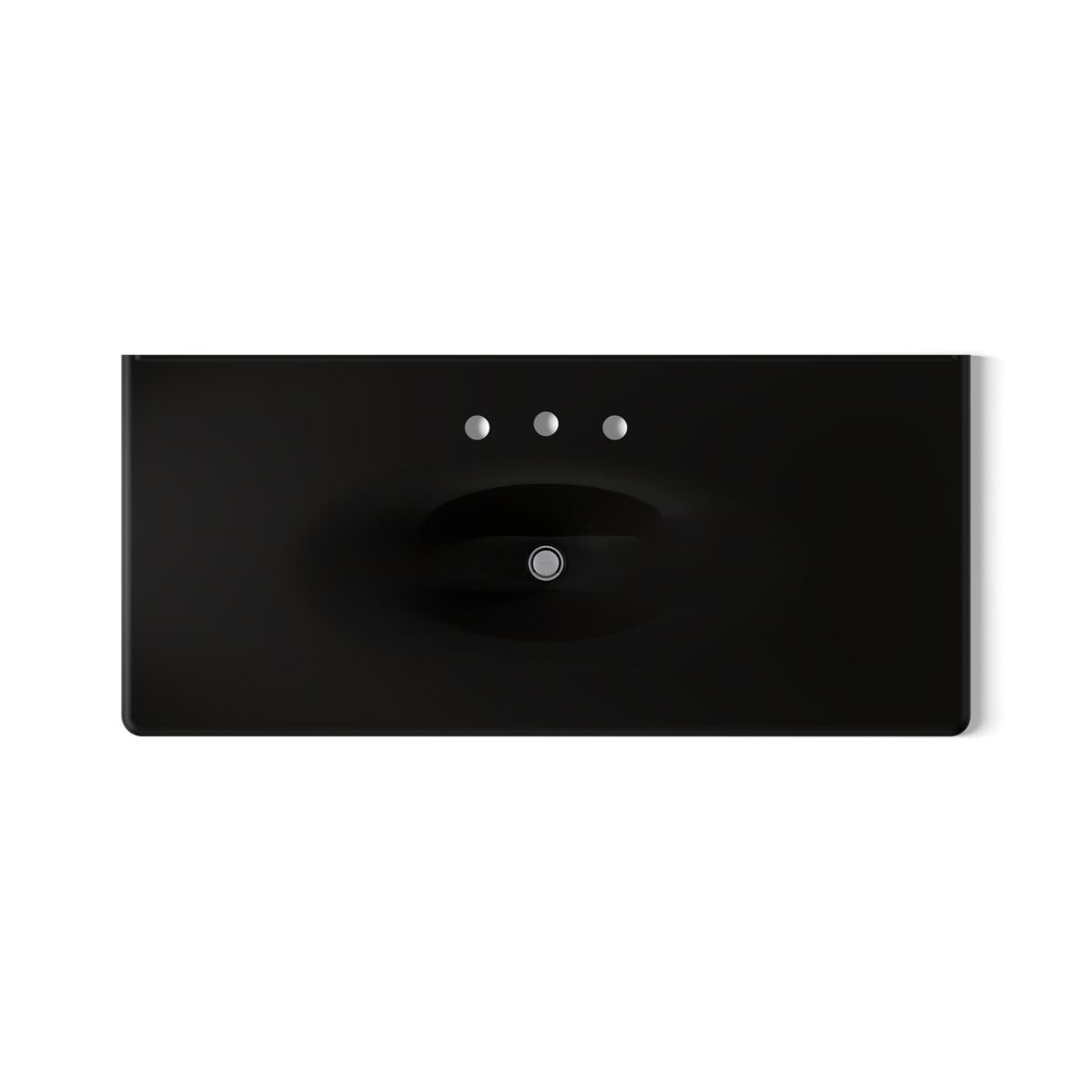 Iron/Impressions® 49" Enameled cast iron vanity top with integrated oval sink