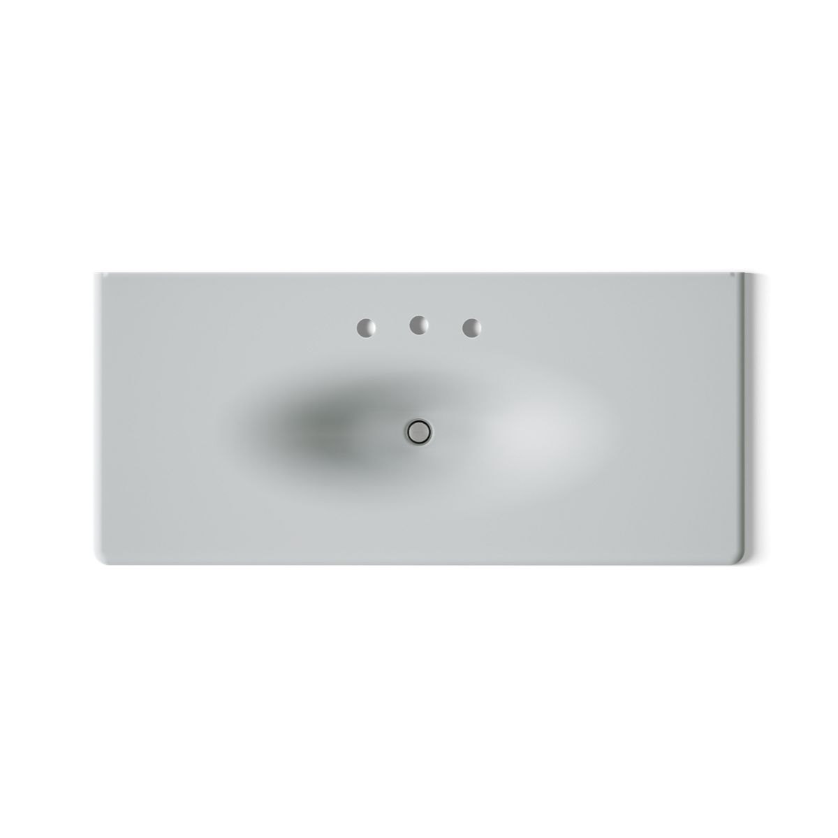 Iron/Impressions® 49" Enameled cast iron vanity top with integrated oval sink