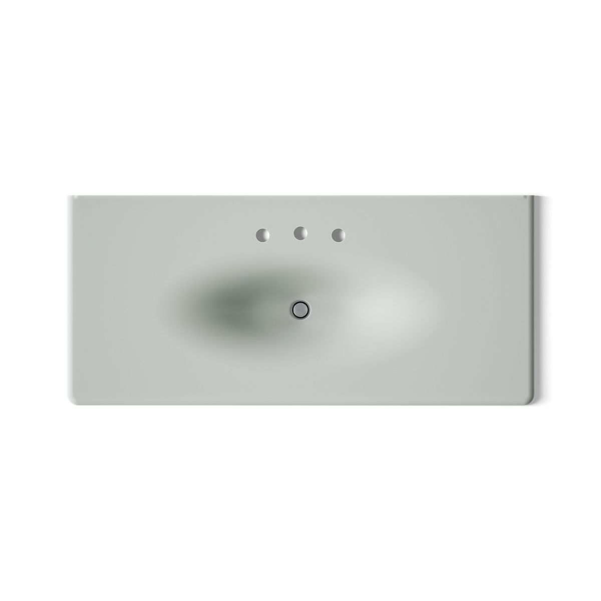 Iron/Impressions® 49" Enameled cast iron vanity top with integrated oval sink