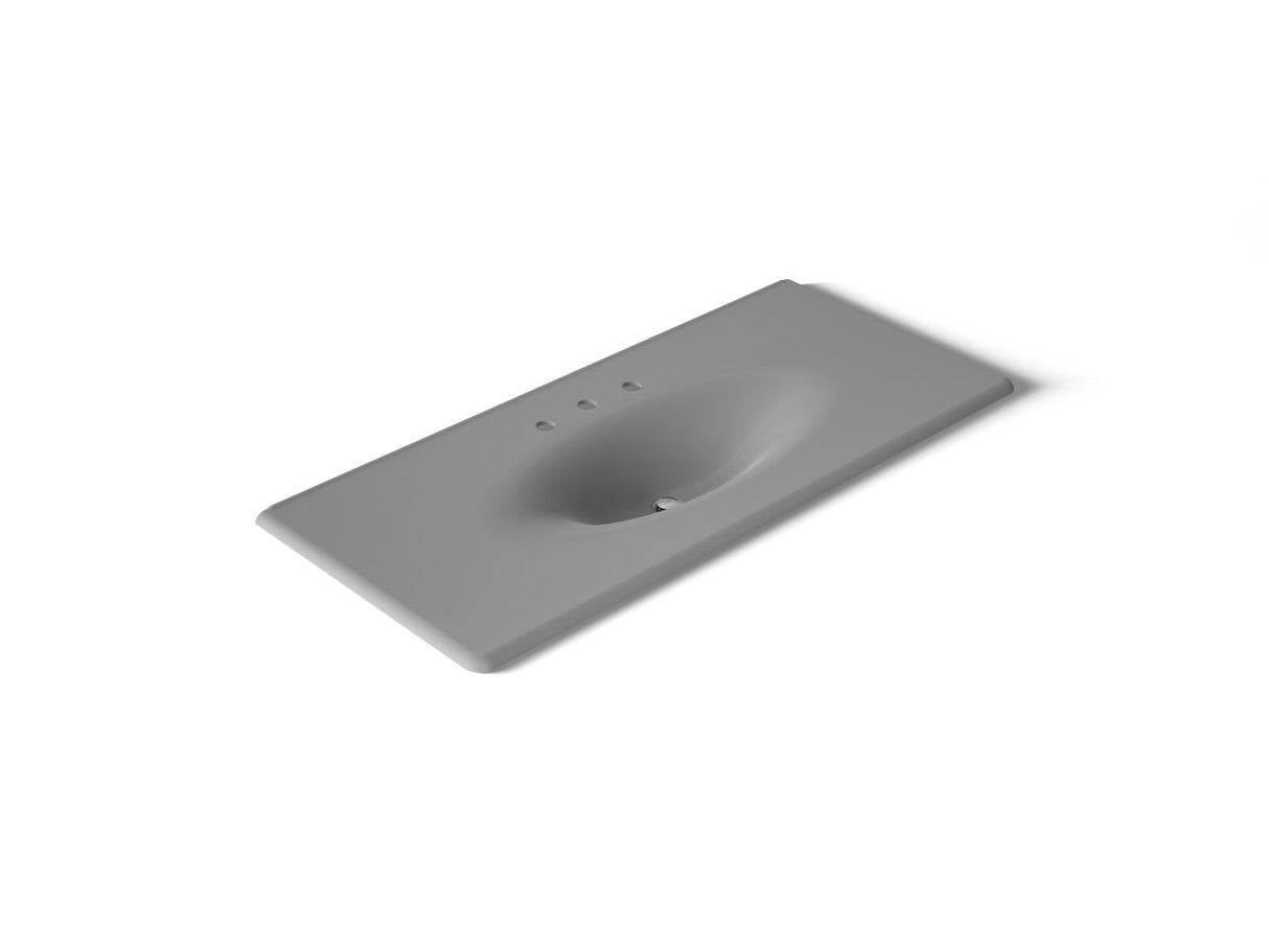Iron/Impressions® 49" Enameled cast iron vanity top with integrated oval sink