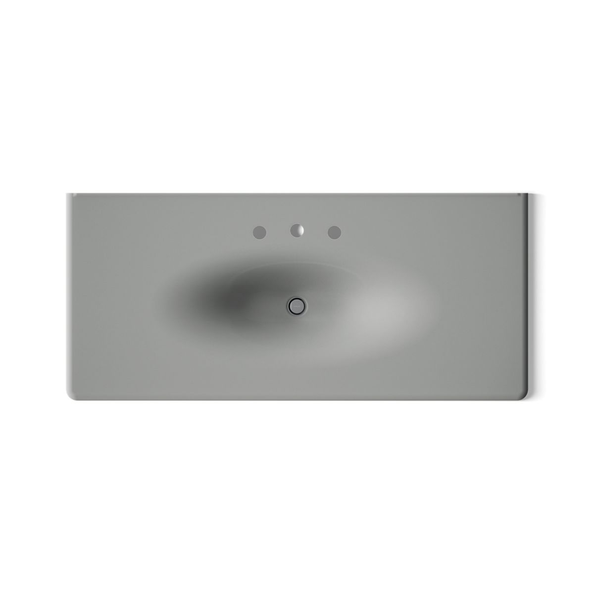 Iron/Impressions® 49" Enameled cast iron vanity top with integrated oval sink