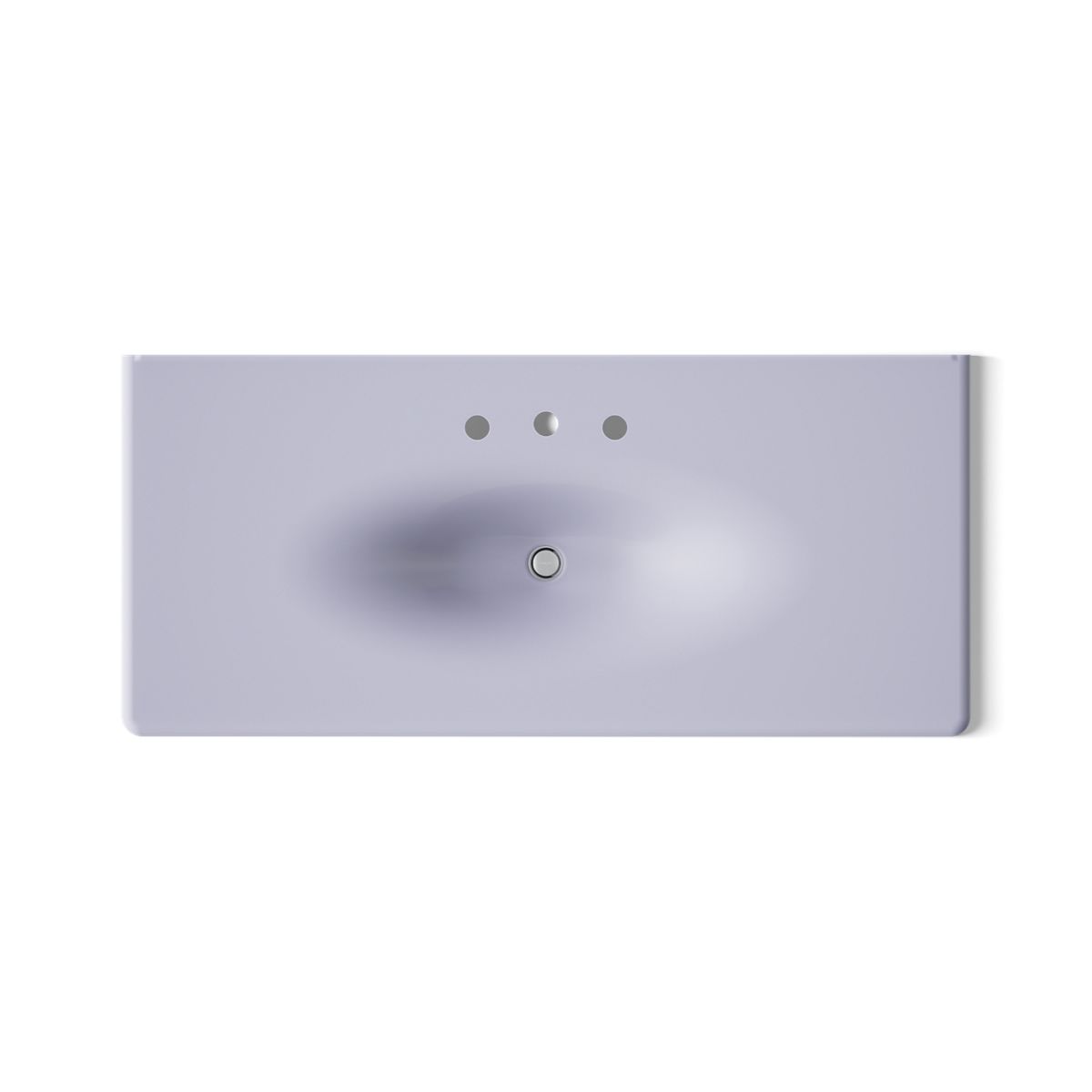 Iron/Impressions® 49" Enameled cast iron vanity top with integrated oval sink