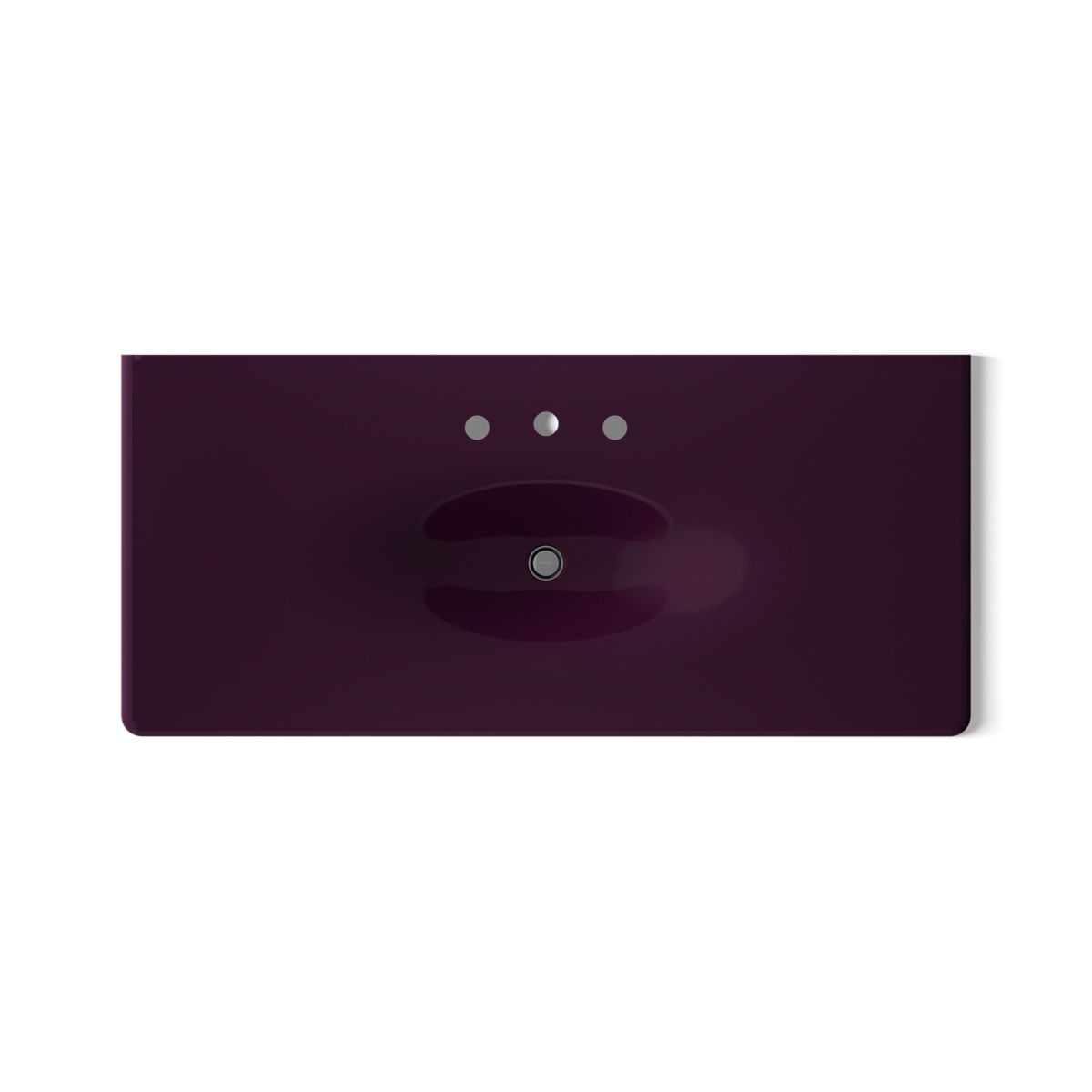 Iron/Impressions® 49" Enameled cast iron vanity top with integrated oval sink