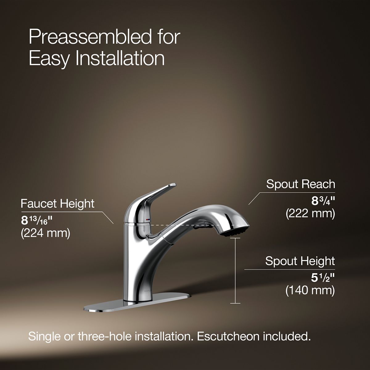 Jolt® Pull-out kitchen sink faucet with two-function sprayhead