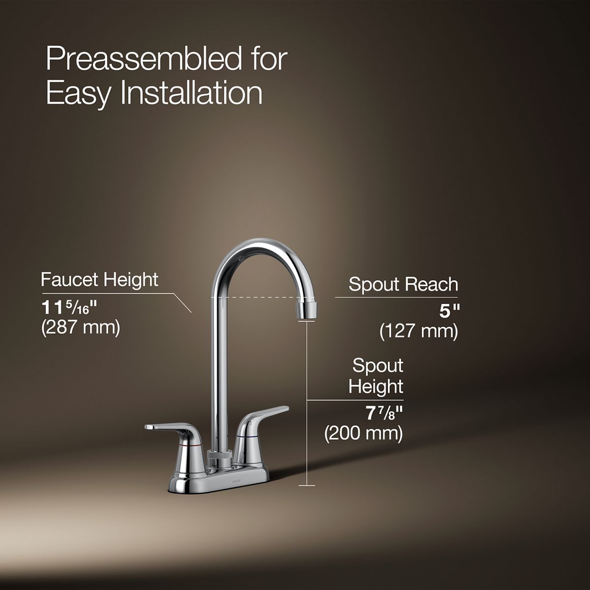 Jolt® Two-handle bar sink faucet