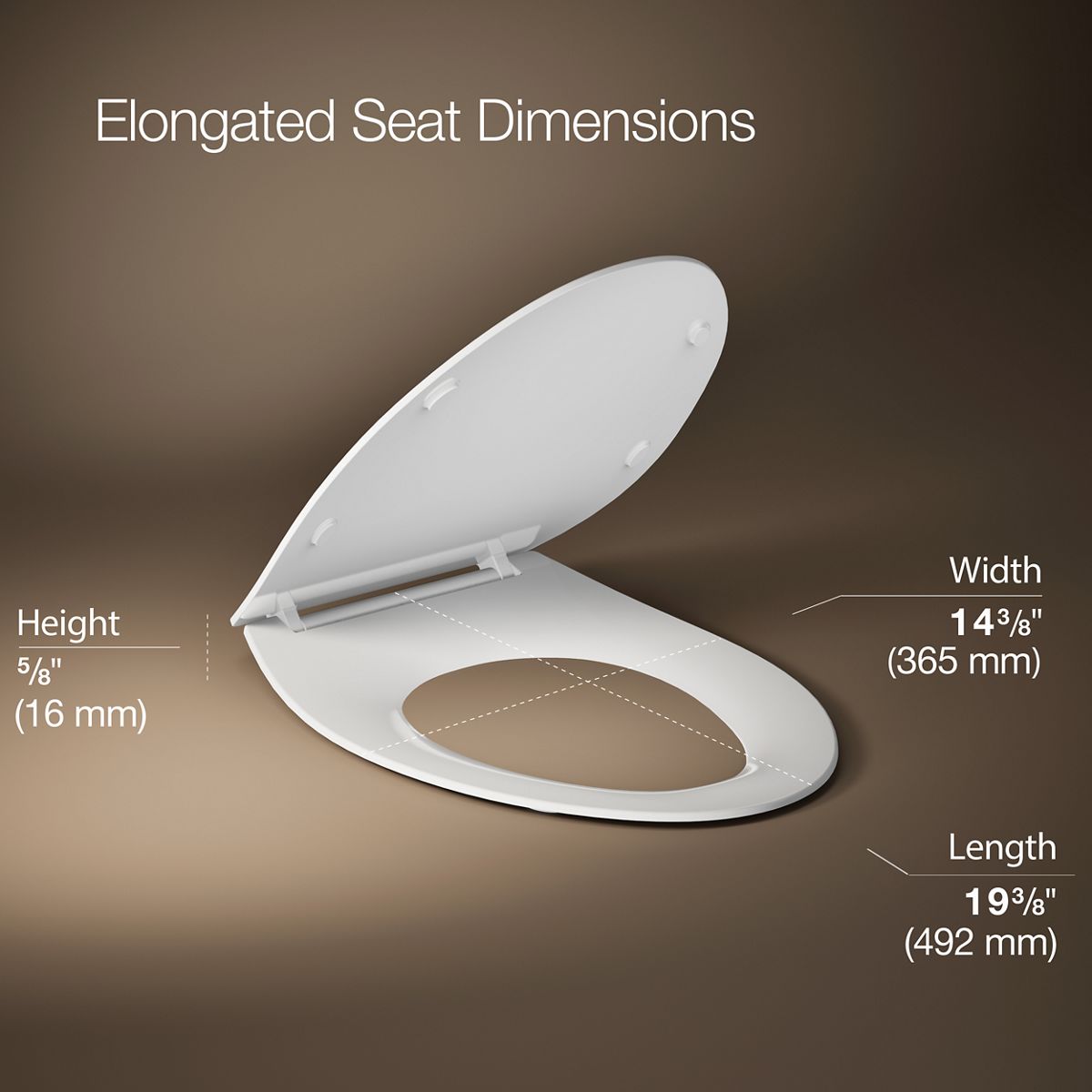 Carbyne® Quiet-Close™ elongated toilet seat