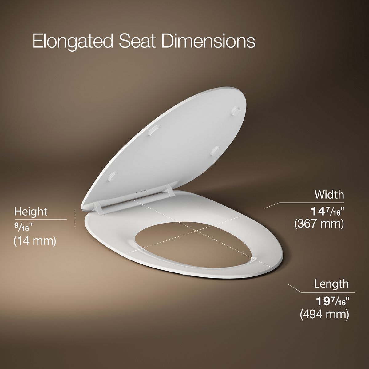Papyrus® Quiet-Close™ elongated toilet seat