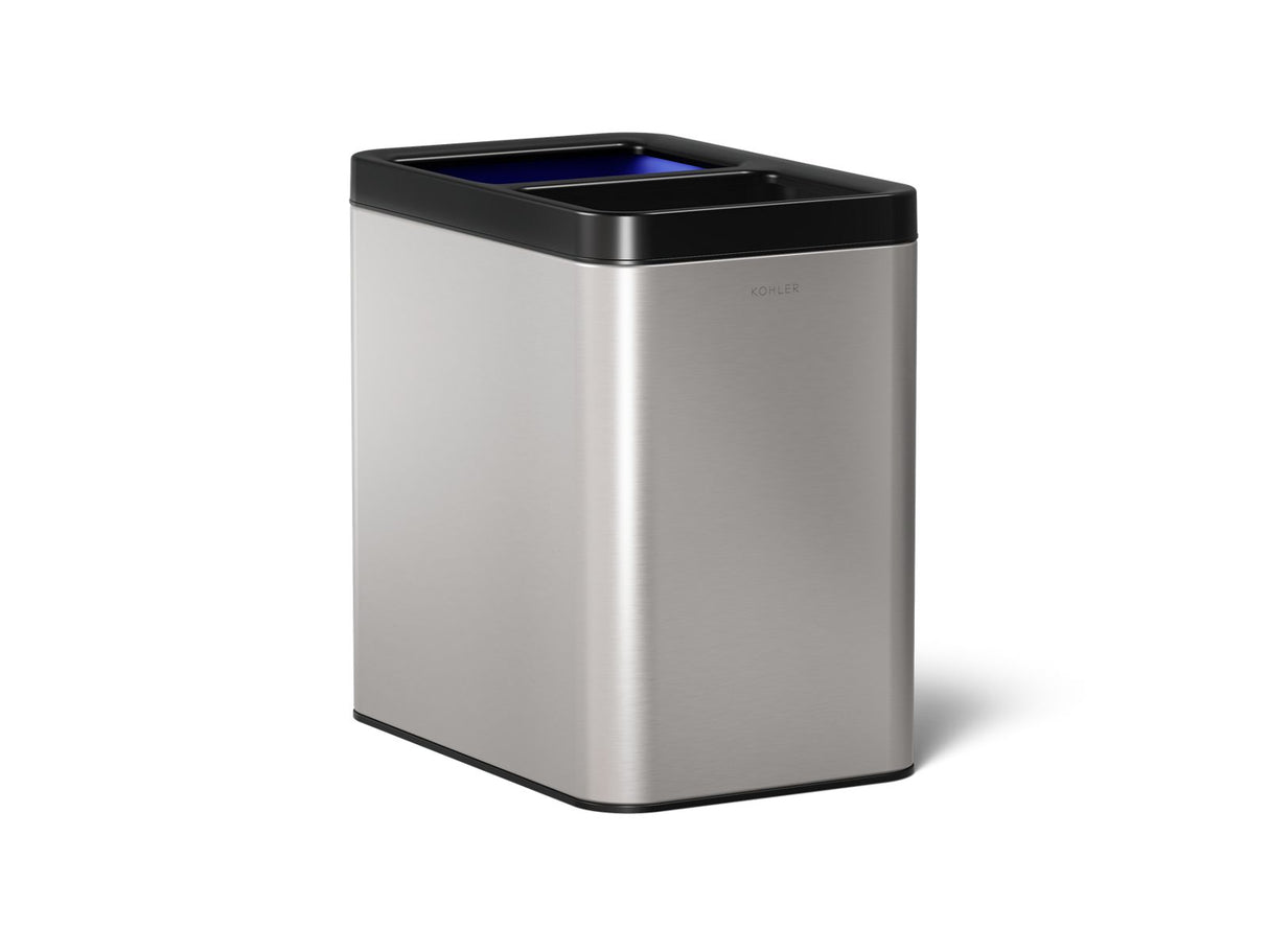 5-3/4-gallon dual-compartment open-top trash can