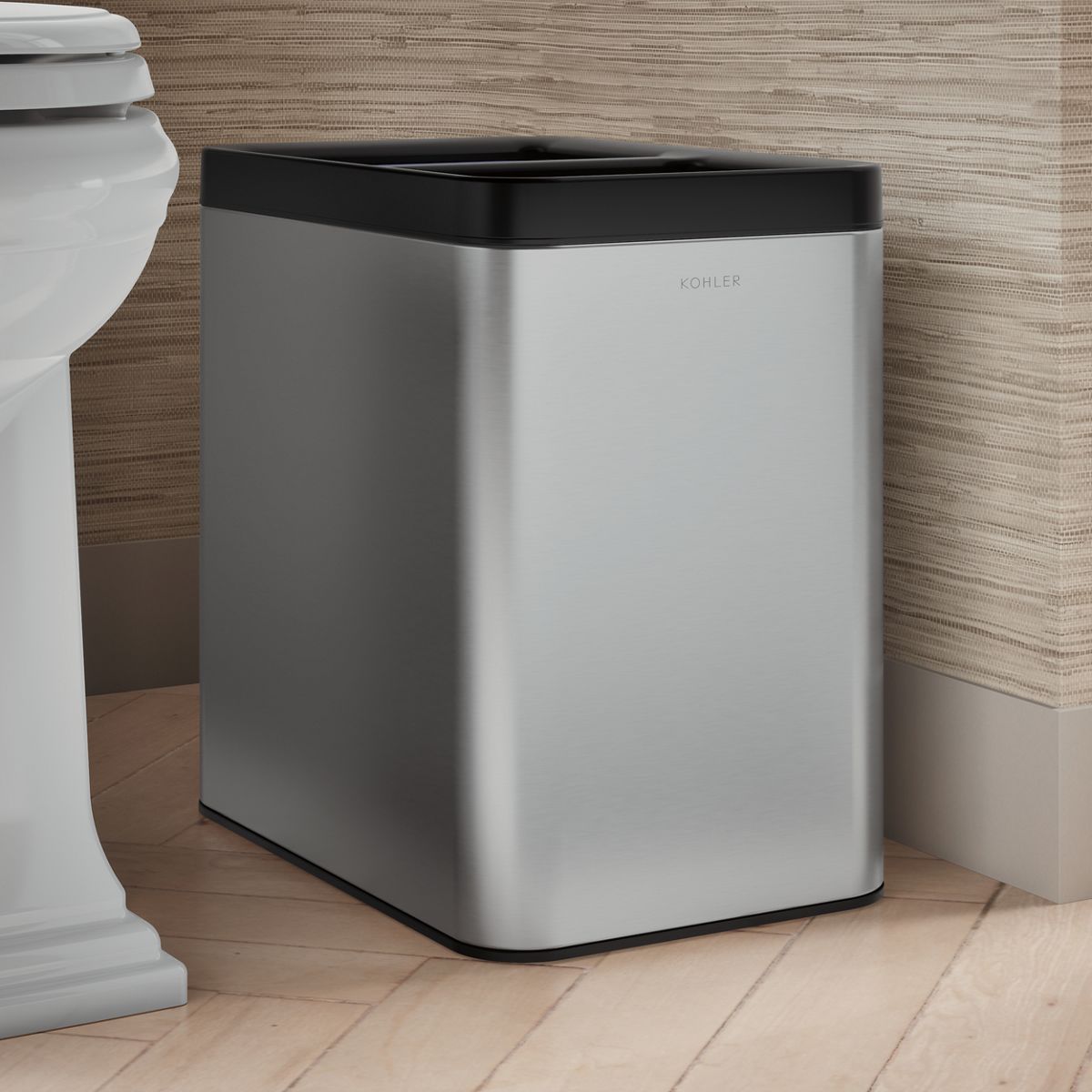 5-3/4-gallon dual-compartment open-top trash can