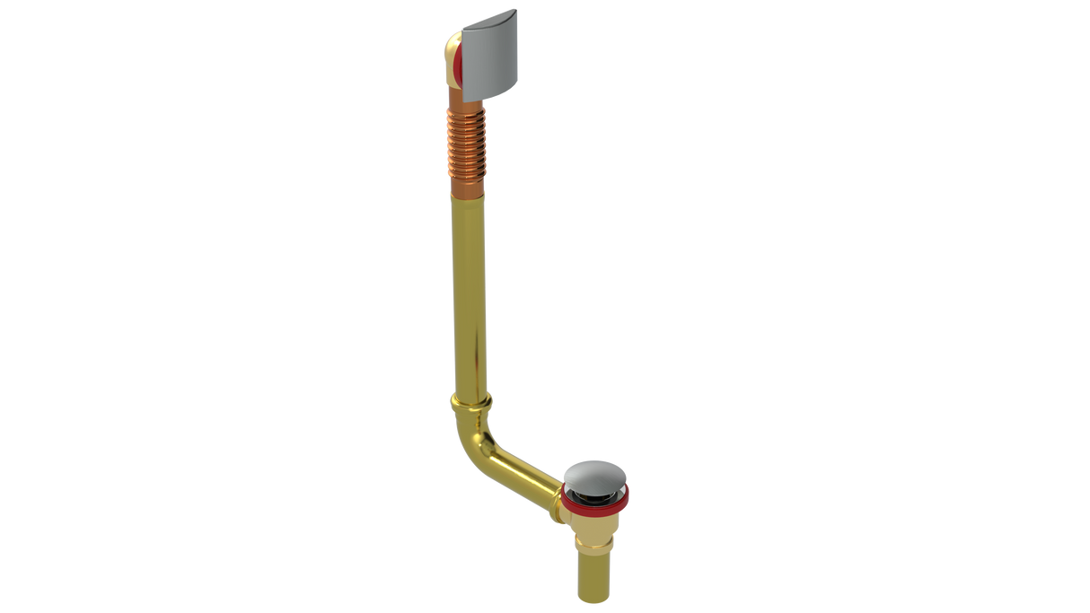 BRASS DIRECT DRAIN WASTE & OVERFLOW CLICKER® EXTENDED (3141DQ-20BN)