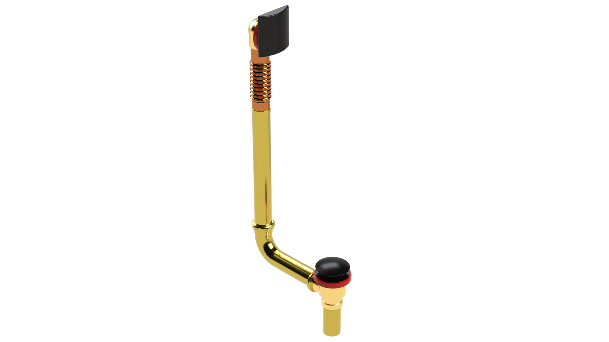 BRASS DIRECT DRAIN WASTE & OVERFLOW CLICKER® EXTENDED (3141DQ-20MBL)