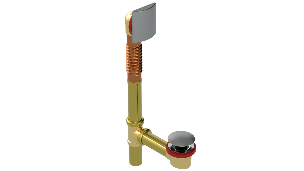 BRASS OFFSET WASTE & OVERFLOW CLICKER® (3141Q)
