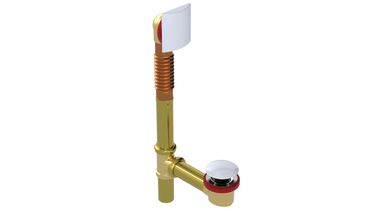 BRASS OFFSET WASTE & OVERFLOW CLICKER® (3141Q)