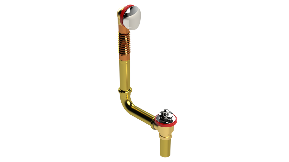 BRASS DIRECT DRAIN WASTE & OVERFLOW PUSH-PULL (3142DPP-CP)