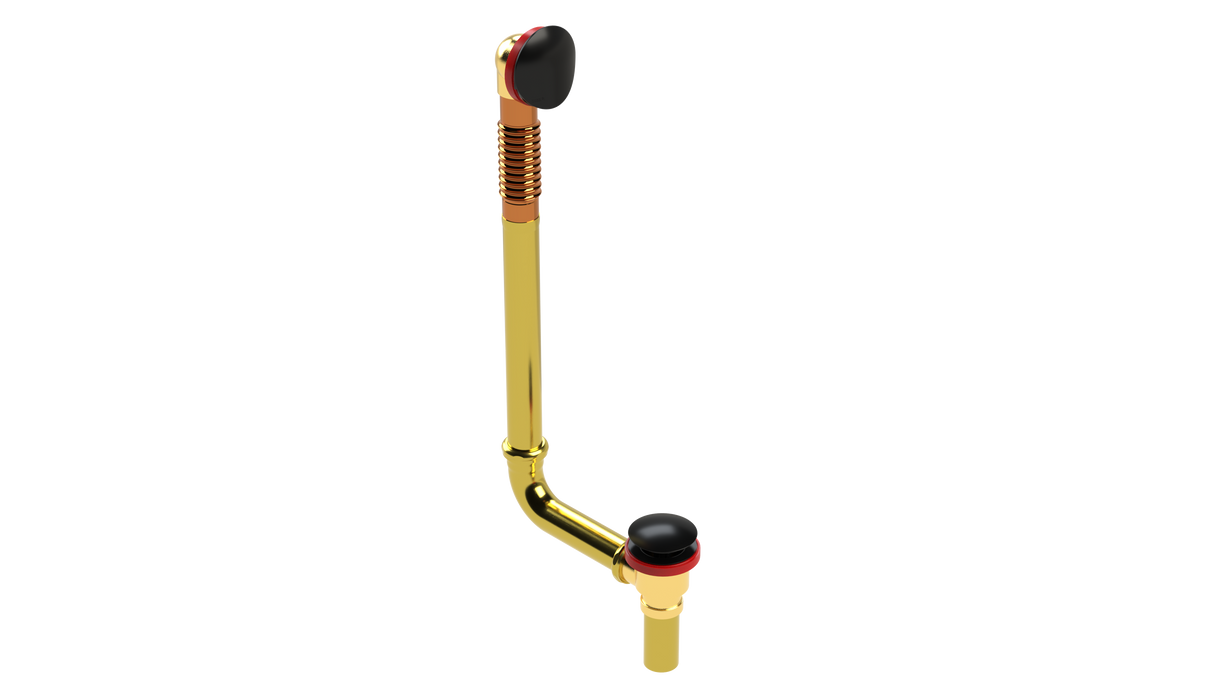 BRASS DIRECT DRAIN WASTE & OVERFLOW CLICKER® EXTENDED (3142DQ-20MBL)