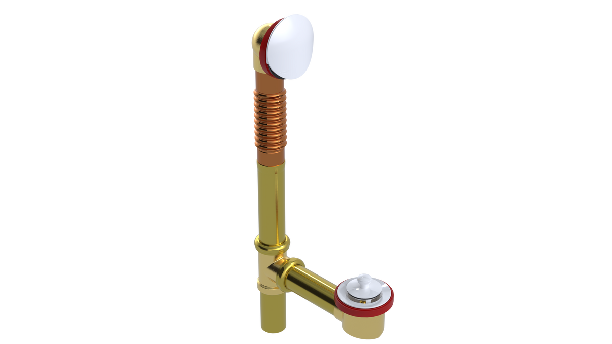 BRASS OFFSET WASTE & OVERFLOW LIFT & TURN (3142L)