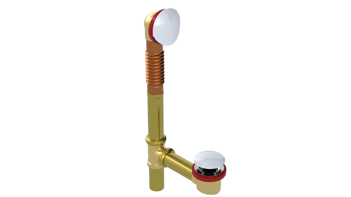 BRASS OFFSET WASTE & OVERFLOW CLICKER® (3142Q)
