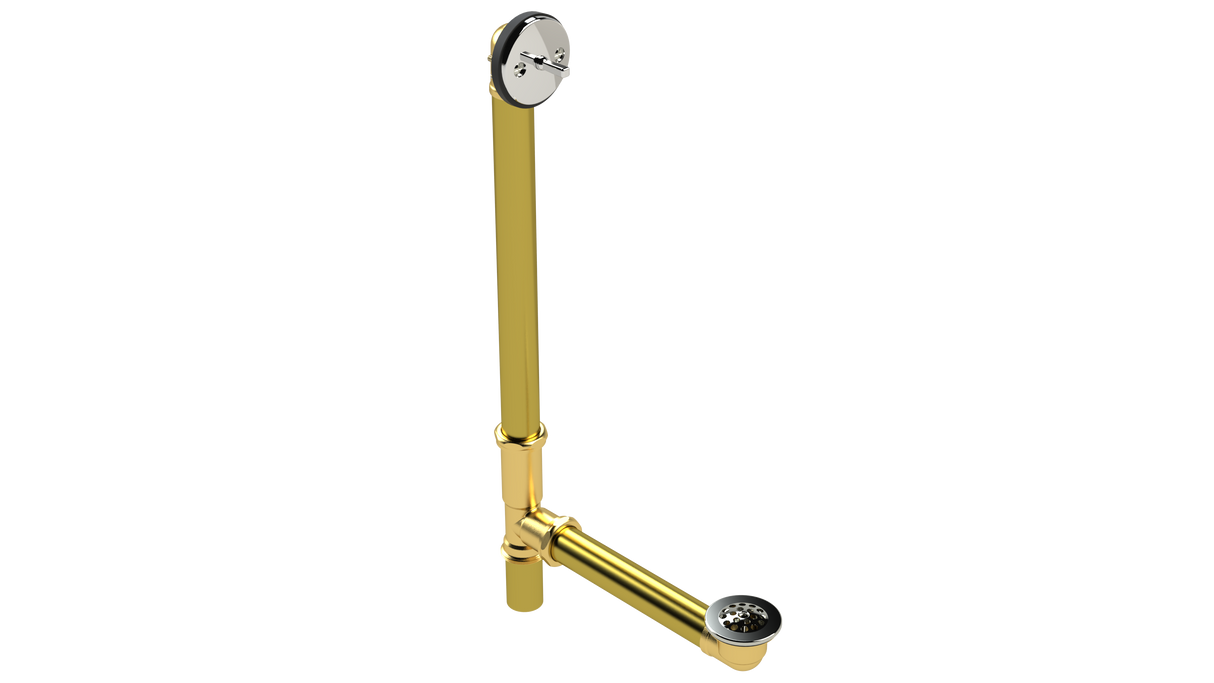 24" Brass Trip Lever Waste & Overflow (3147TRIP-24CP)