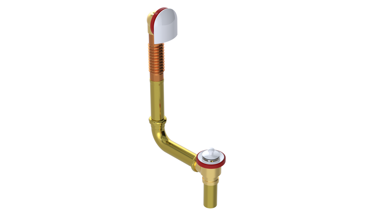 BRASS DIRECT DRAIN WASTE & OVERFLOW LIFT & TURN (314DL)