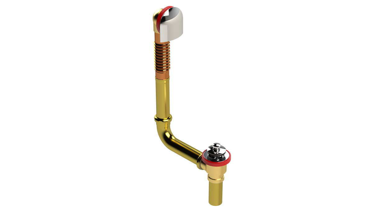 BRASS DIRECT DRAIN WASTE & OVERFLOW PUSH-PULL (314DPP-CP)