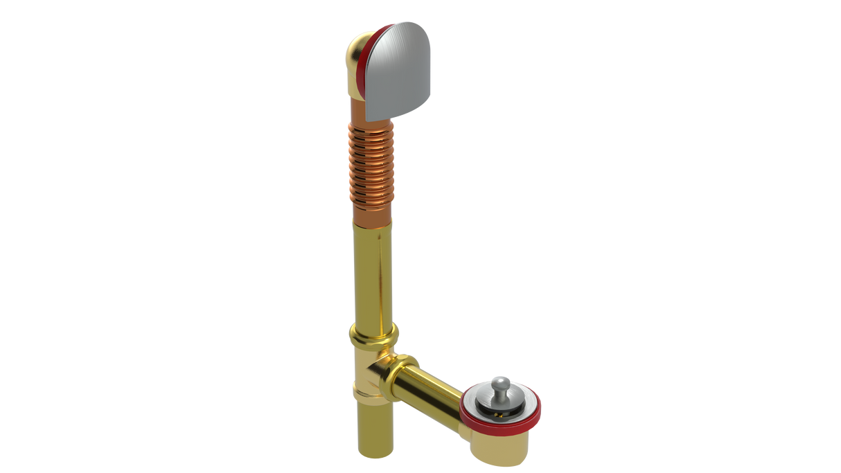BRASS OFFSET WASTE & OVERFLOW LIFT & TURN (314L)