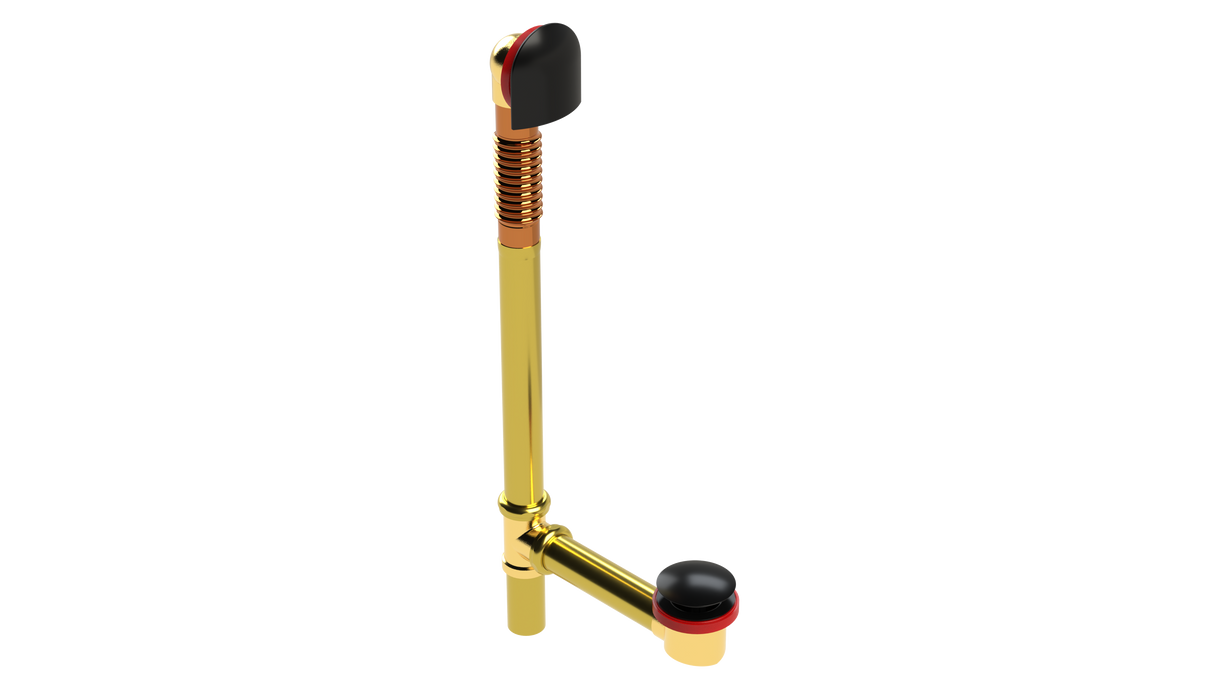 BRASS OFFSET WASTE & OVERFLOW CLICKER® EXTENDED (314Q-20MBL)