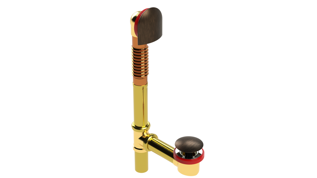 BRASS OFFSET WASTE & OVERFLOW CLICKER® (314Q)
