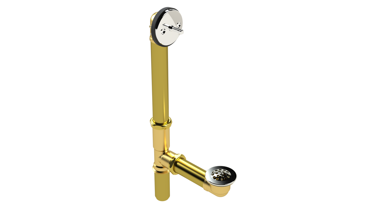 16" Brass Trip Lever Waste & Overflow (314TRIP-16CP)