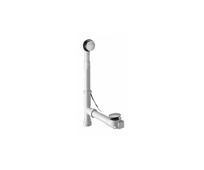 Schedule 20 1-1/2″ Tubular ABS Cable Operated Bath Waste & Overflow with Patented Flexible Overflow Neck for 22″ to 28″ Tub Depths