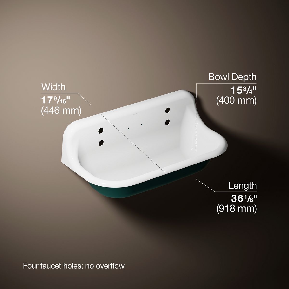 Brockway™ 36" wall-mount utility sink