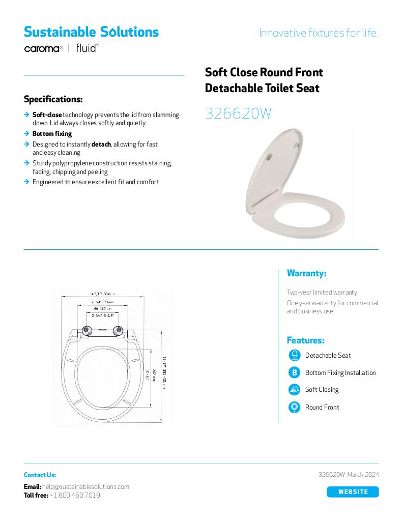 Round Front Soft Close Seat