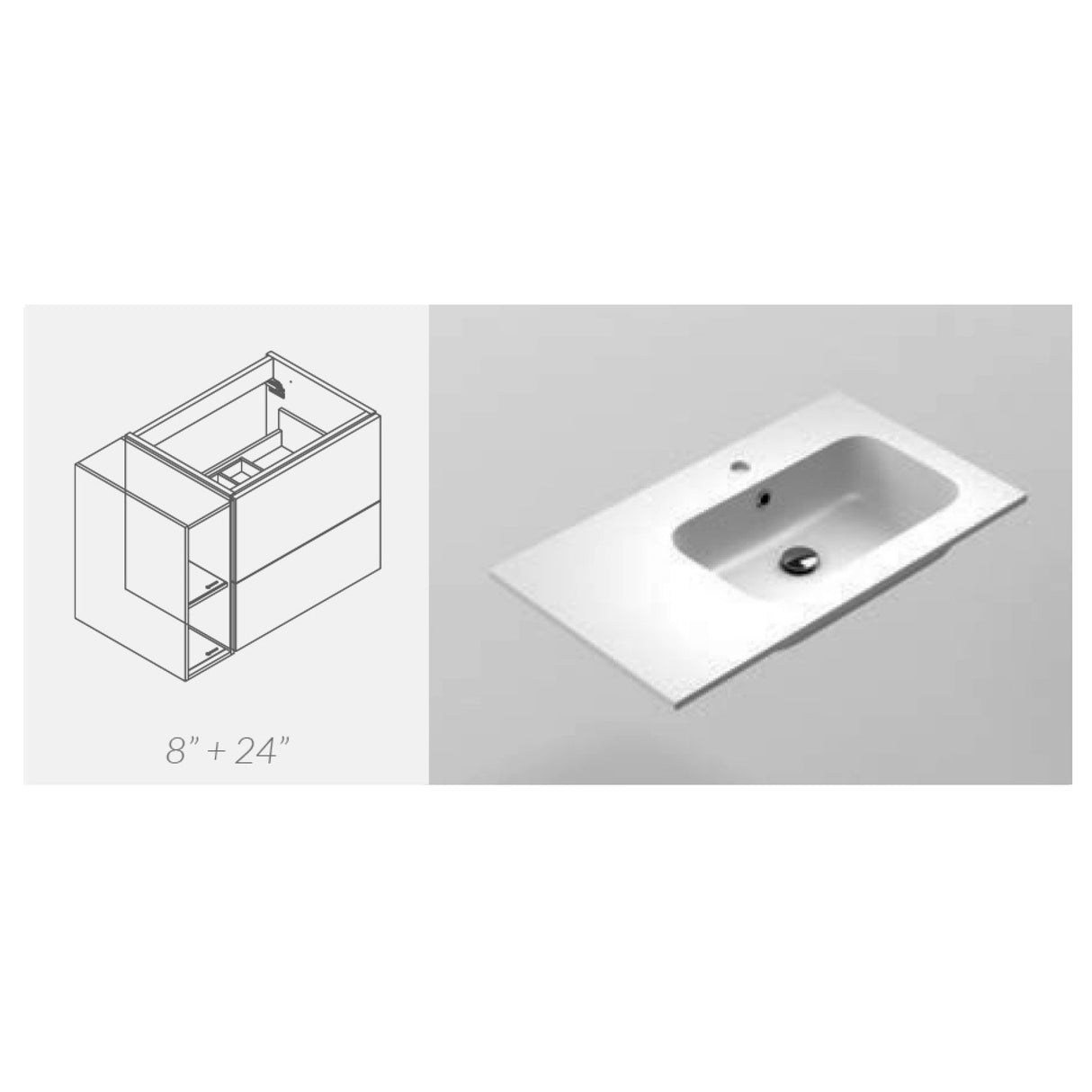 Evolve 32" MX3 Basin Offset Right