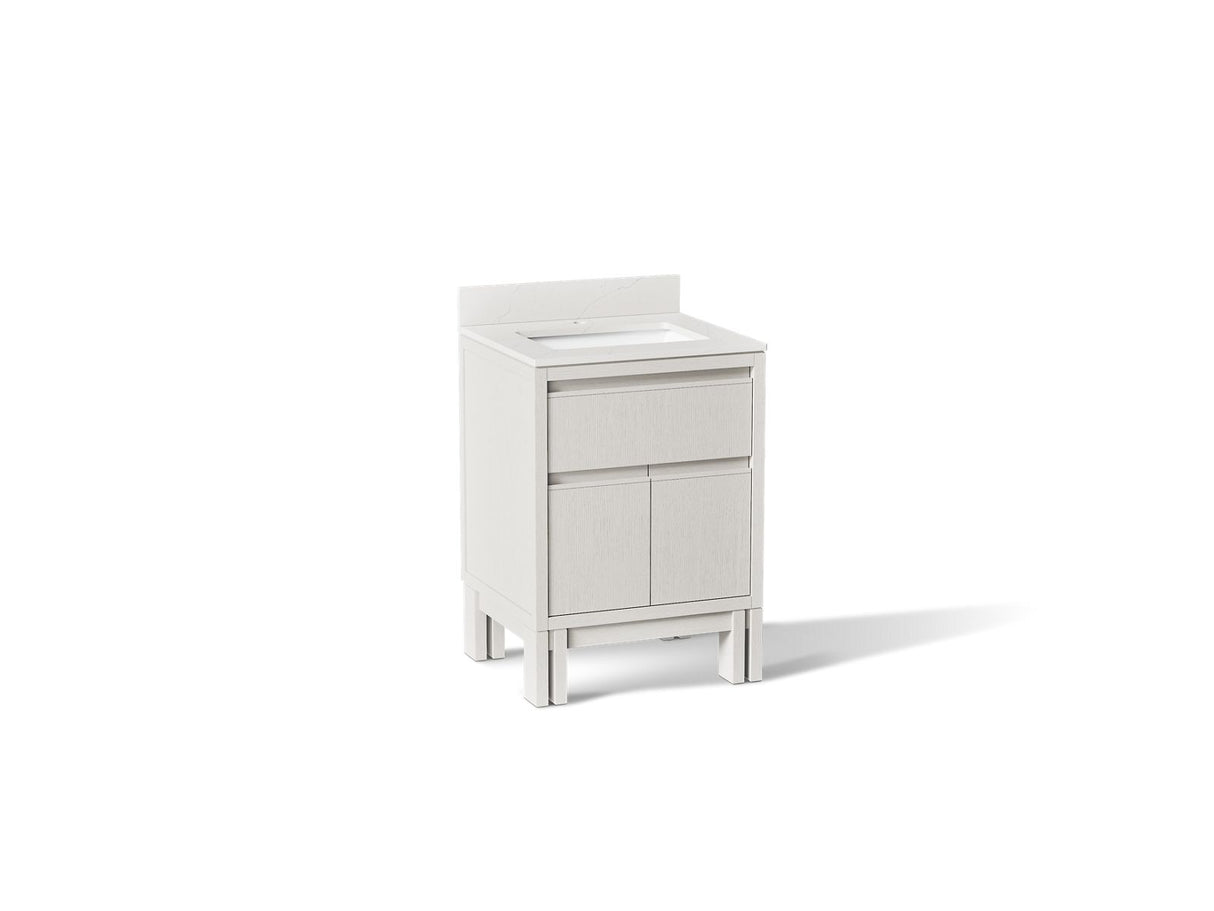 Solive™ 24" bathroom vanity cabinet with sink and quartz top
