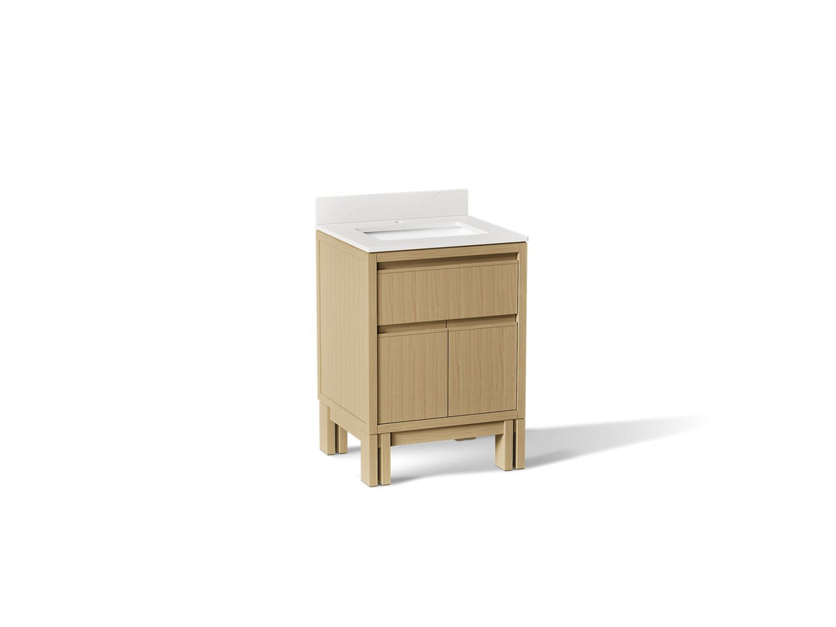 Solive™ 24" bathroom vanity cabinet with sink and quartz top