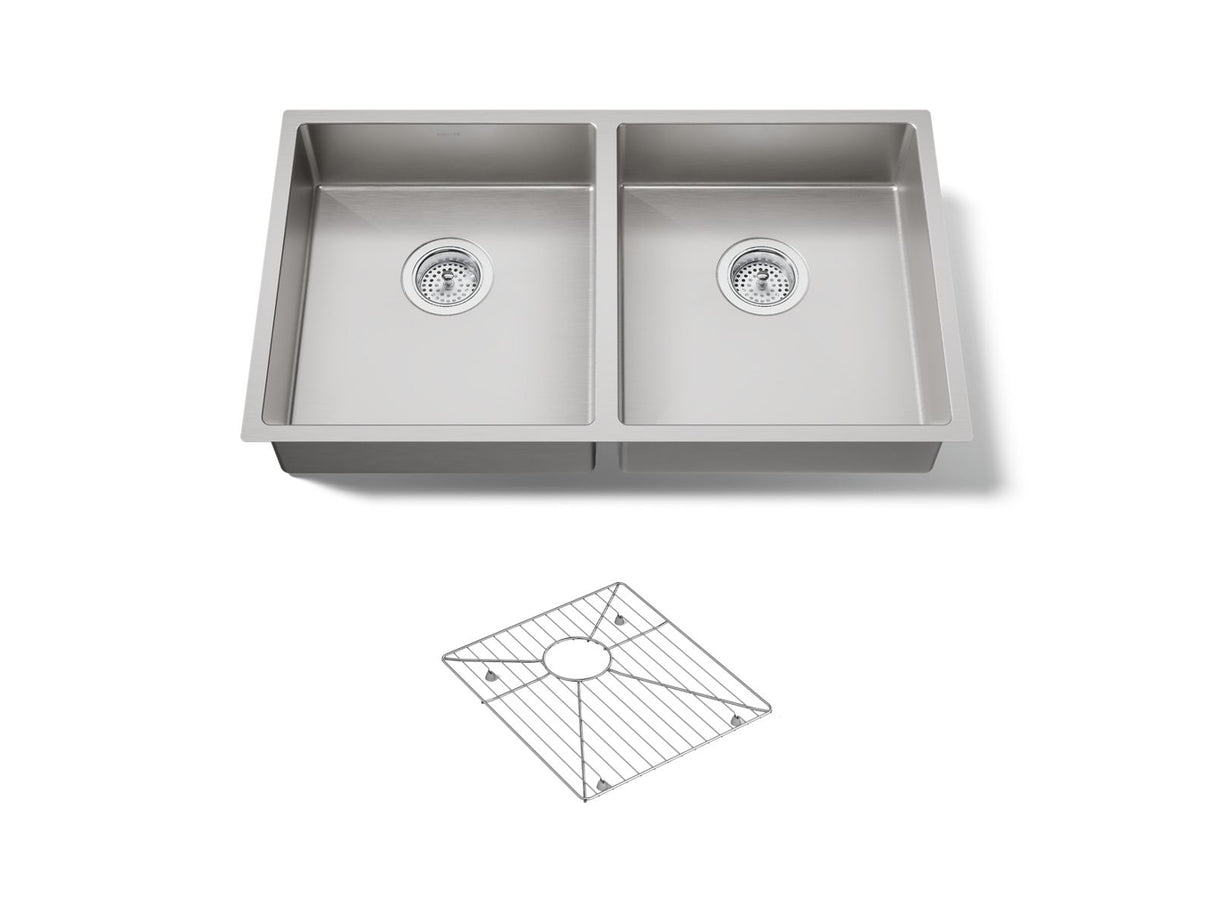 Strive® 32" undermount double-bowl kitchen sink