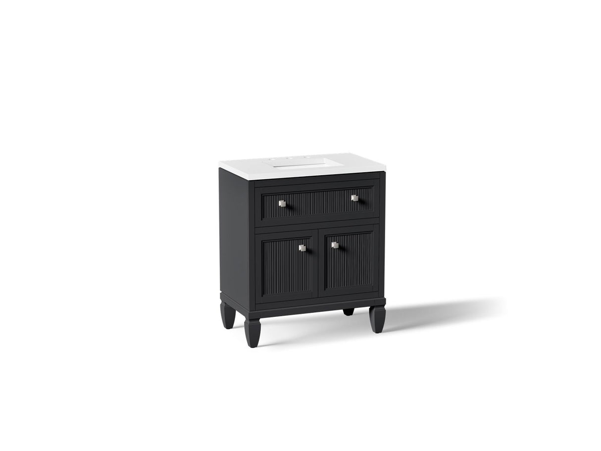 Hearthaven® 30" bathroom vanity cabinet with sink and quartz top