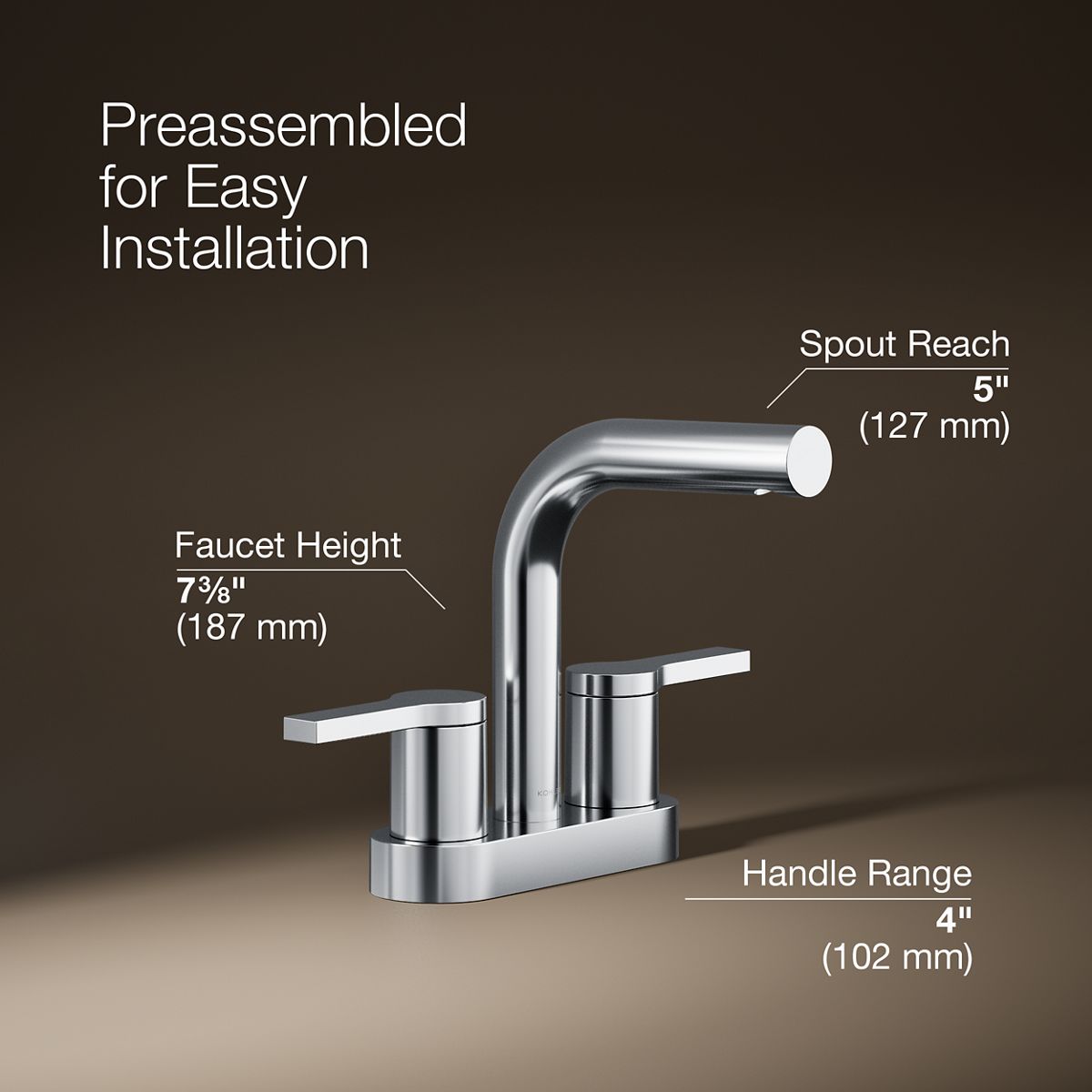 Elate® Centerset bathroom sink faucet, 1.2 gpm