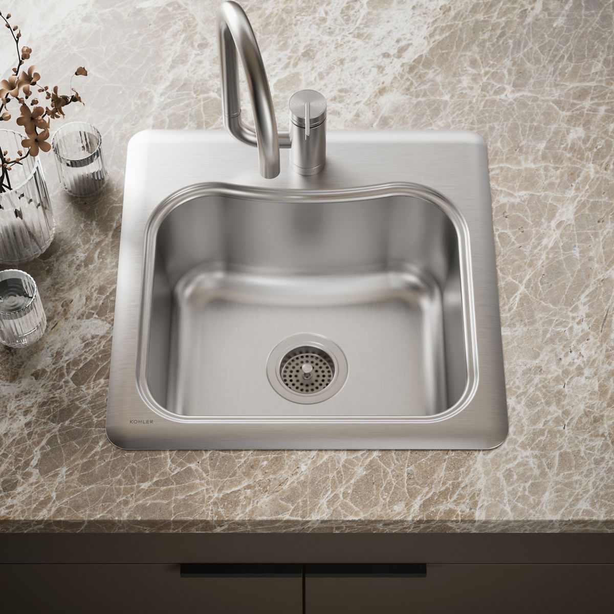 Staccato™ 20" top-mount single-bowl bar sink