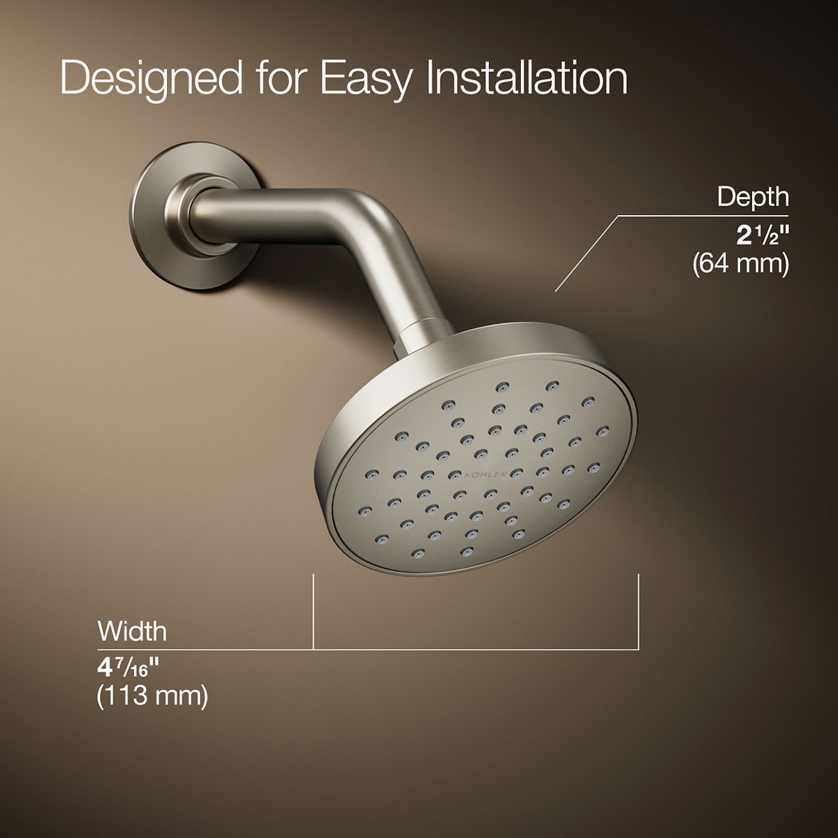 Elate® Single-function showerhead, 2.5 gpm