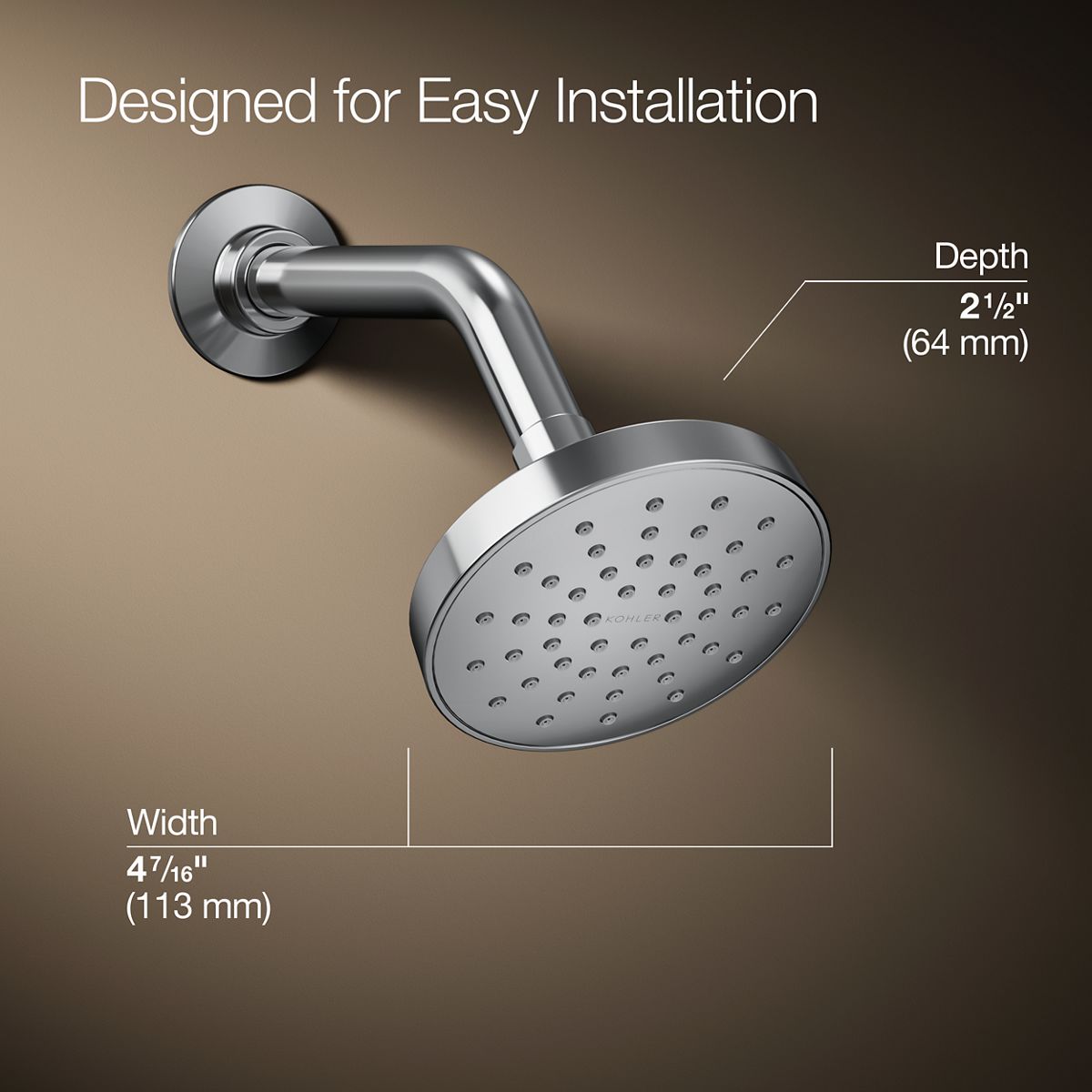 Elate® Single-function showerhead, 1.75 gpm