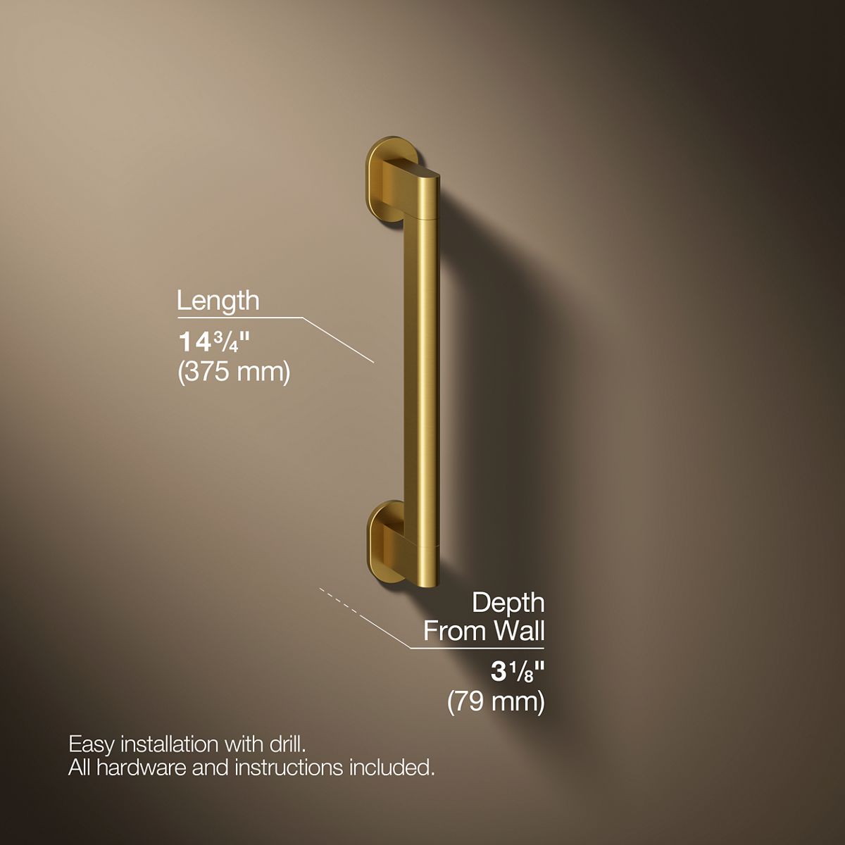 Belay® 12" grab bar