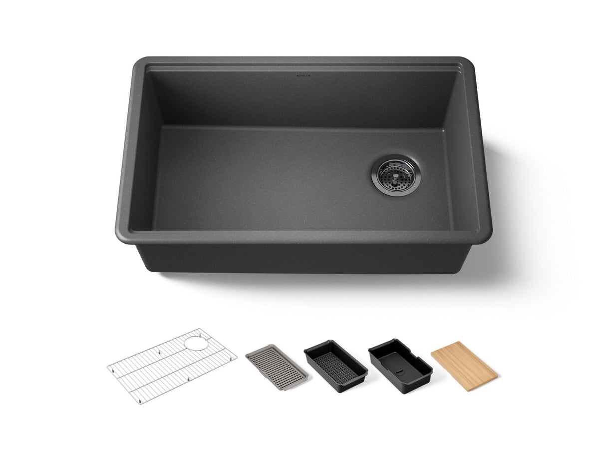 Billings® 29-1/2" undermount single-bowl workstation kitchen sink