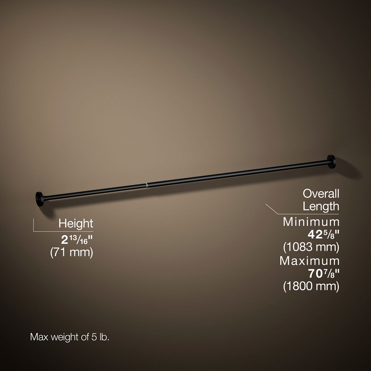 Elate® Shower rod
