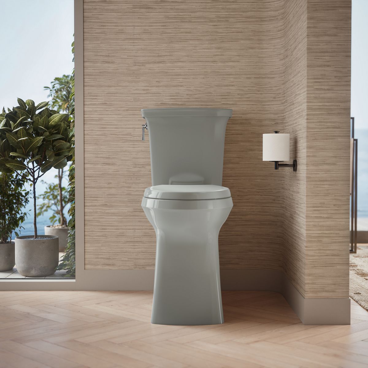 Corbelle® Tall elongated toilet bowl with skirted trapway