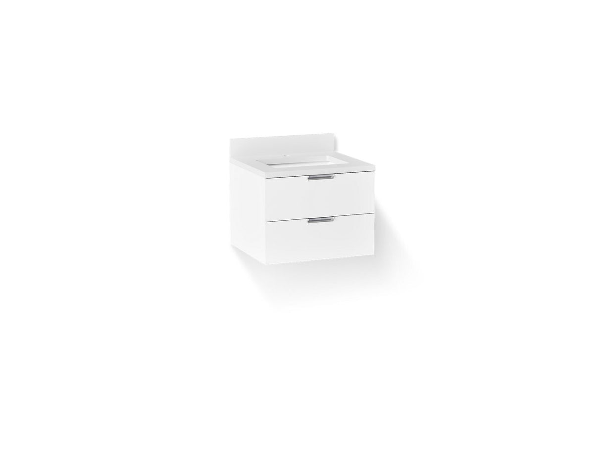 Maxstow® 24" wall-hung bathroom vanity cabinet with sink and quartz top