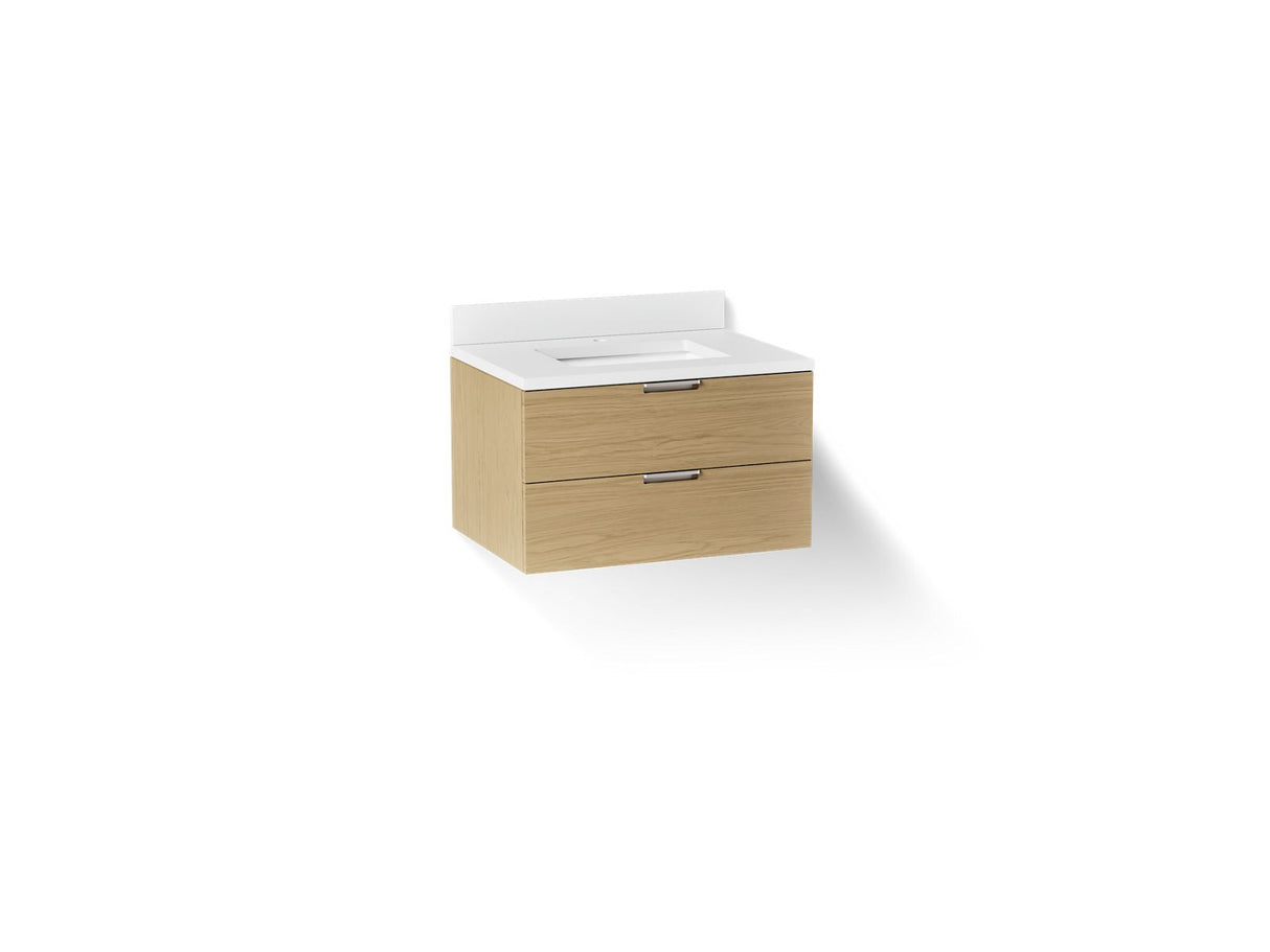 Maxstow® 30" wall-hung bathroom vanity cabinet with sink and quartz top