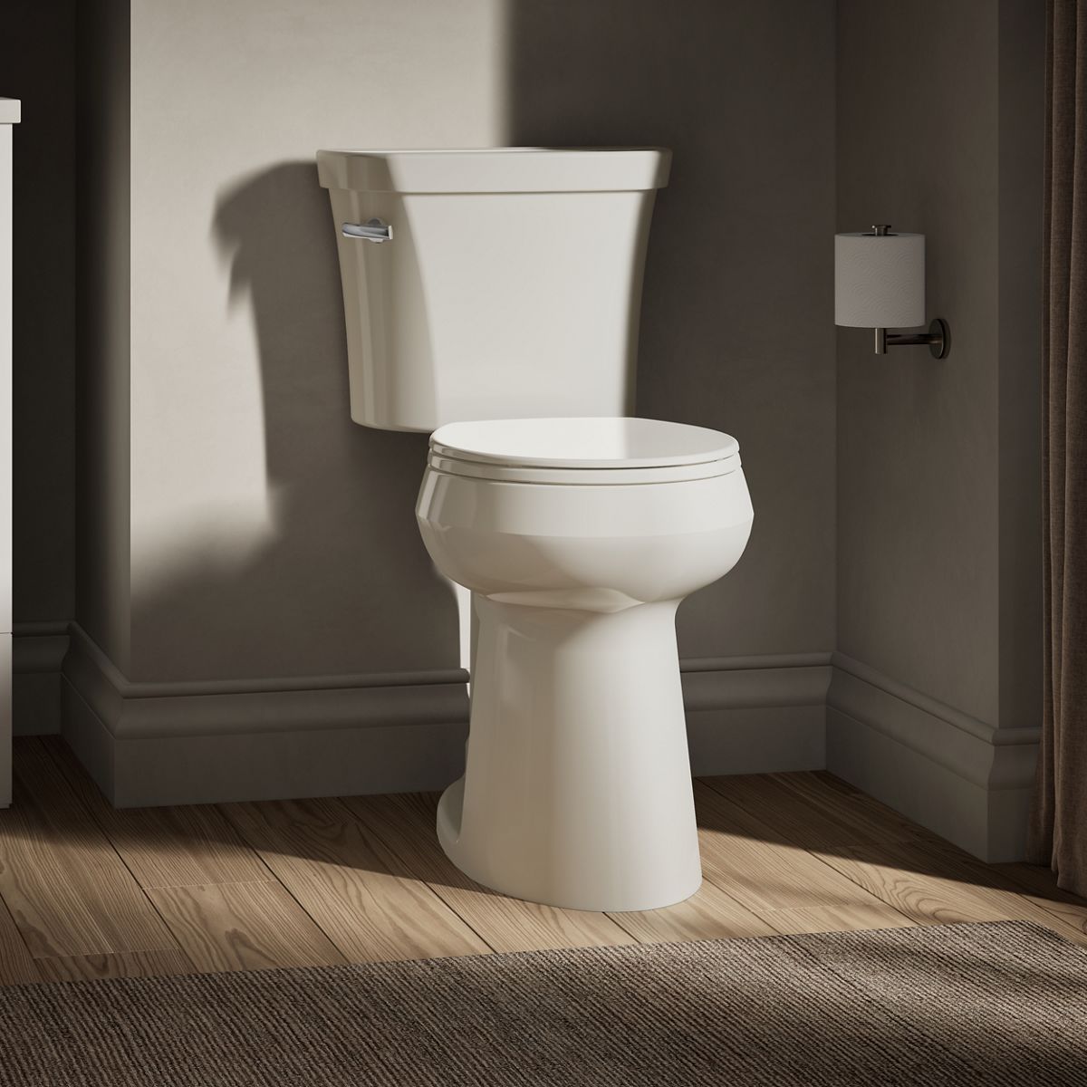 Highline® Tall two-piece round-front toilet, 1.28 gpf