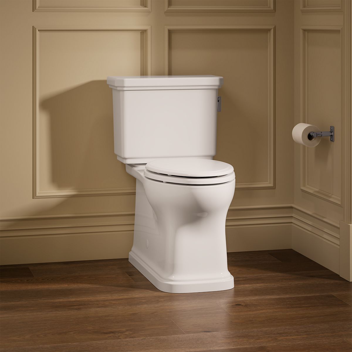Claude™ by Studio McGee Two-piece elongated toilet with skirted trapway, 1.28 gpf