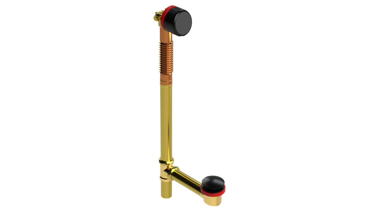 BRASS OFFSET FILL&DRAIN™ WASTE & OVERFLOW CLICKER® EXTENDED (360-5FDQ-20MBL)